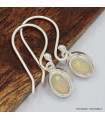 Boucles d'oreilles ovales en Opale Ethiopienne Bijoux en Opales SK44.1