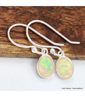 Boucles d'oreilles ovales en Opale Ethiopienne Bijoux en Opales SK44.1