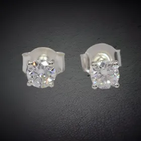 Clous d'oreilles Authentique Moissanite - Boucles d'oreilles en pierres naturelles