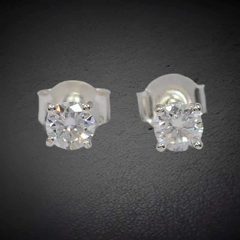Clous d'oreilles Authentique Moissanite - Boucles d'oreilles en pierres naturelles