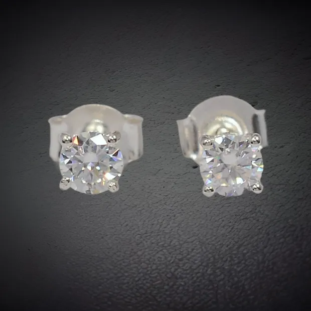 Clous d'oreilles Authentique Moissanite - Boucles d'oreilles en pierres naturelles