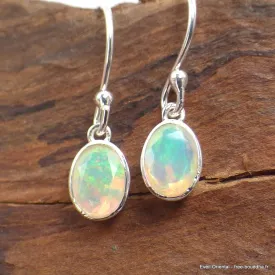 Boucles d'oreilles ovales en Opale Ethiopienne - Bijoux en Opales