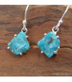 Boucles d'oreilles Turquoise Kingman brute 