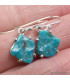 Boucles d'oreilles Turquoise Kingman brute