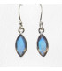 Boucles d'oreilles marquise Labradorite bleue 