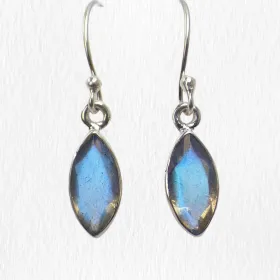 Boucles d'oreilles marquise Labradorite bleue - Bijoux en Labradorite Bleue