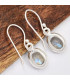 Boucles d'oreilles ovales Labradorite bleue 
