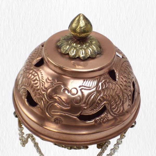 Brûleur d'encens tibétain encensoir boule moyen modèle Encens tibétains, accessoires 4059MM