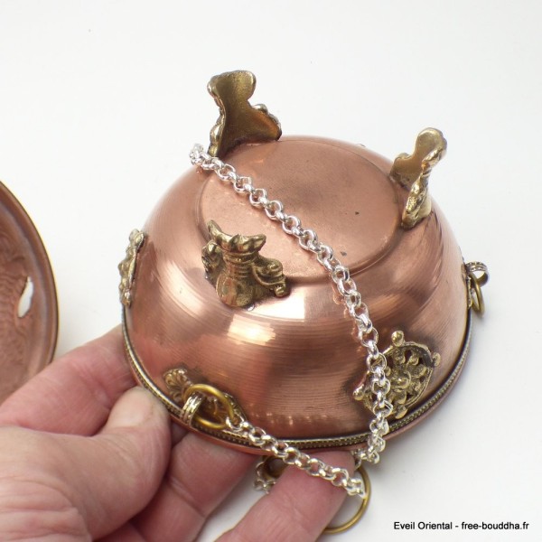 Brûleur d'encens tibétain encensoir boule moyen modèle Encens tibétains, accessoires 4059MM