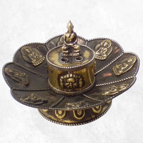 Brûleur d'encens tibétain Lotus et Bouddha Encens tibétains, accessoires BETLOT1.1
