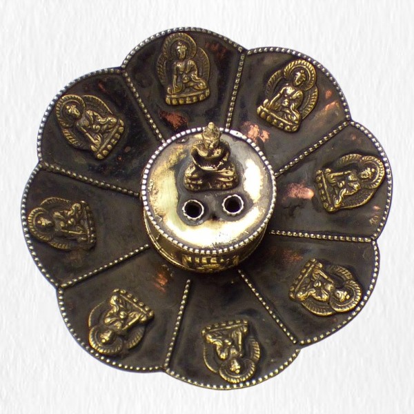 Brûleur d'encens tibétain Lotus et Bouddha Encens tibétains, accessoires BETLOT1.1