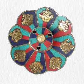 Porte encens tibétain multi-pierres Brûleurs et porte-encens PETU11