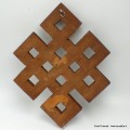 Décoration Noeud sans fin bouddhiste en bois Décoration tibétaine DECOLL5