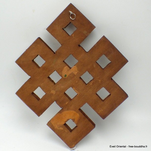 Décoration Noeud infini bouddhiste en bois Décoration tibétaine DECOLL6