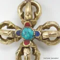 Double dorje tibetain varja bouddhiste 6 cm - Dordjé, double dorjé (sans cloche)