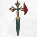 Phurba tibétain Dorjé et Kartika en laiton - Objets rituels bouddhistes