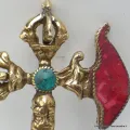 Phurba tibétain Dorjé et Kartika en laiton - Objets rituels bouddhistes