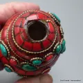 Conque tibétaine bouddhiste Om et mantra - Conque tibétaine