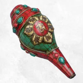 Conque tibétaine conch Om tibétain - Conque tibétaine
