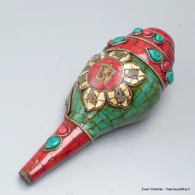 Conque tibétaine conch Om tibétain - Conque tibétaine