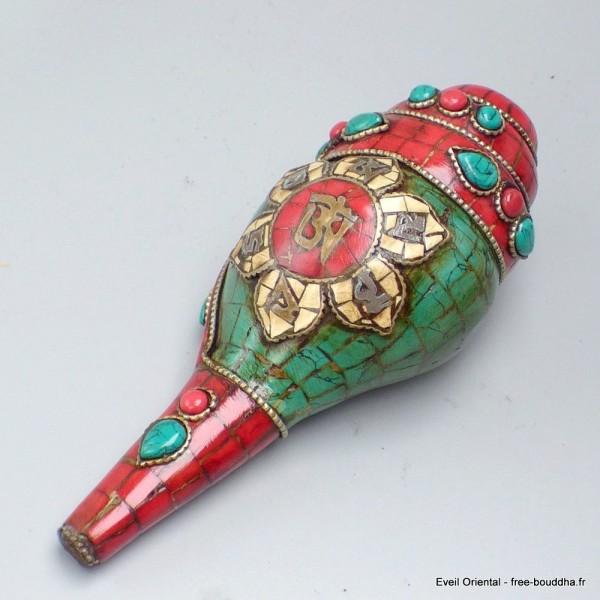 Conque tibétaine conch Om tibétain 
