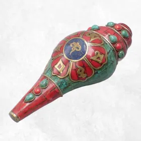 Conque tibétaine Yeux du Bouddha - Conque tibétaine