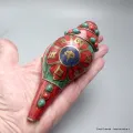 Conque tibétaine Yeux du Bouddha - Conque tibétaine