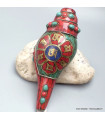 Conque tibétaine sertie de pierres 