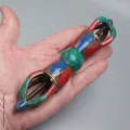 Dorje tibétain serti de pierres - Dordjé, double dorjé (sans cloche)