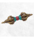 Dorje bouddhiste 13 cm laiton pierres 