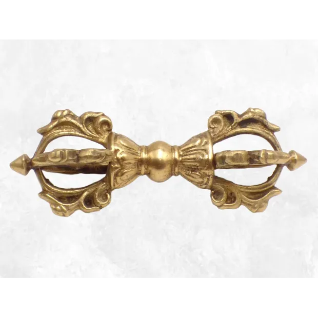 Dorjé tibétain puissant à 4 branches 14 cm - Dordjé, double dorjé (sans cloche)