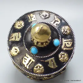 Boîte à bijoux tibétaine 2 mantras - Artisanat tibétain bouddhiste