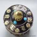 Boîte à bijoux tibétaine 2 mantras - Artisanat tibétain bouddhiste