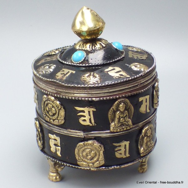 Boîte à bijoux tibétaine 2 mantras 