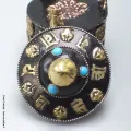 Boîte à bijoux tibétaine 2 mantras - Artisanat tibétain bouddhiste