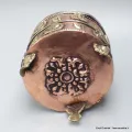 Boîte à bijoux tibétaine en cuivre 2 mantras - Porte-encens tibétains