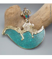 Kartika tibétain (drigug) laiton et turquoise naturelle Kartika Tibétain Bouddhiste KD3