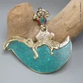 Kartika tibétain (drigug) laiton et turquoise naturelle - Kartika Tibétain Bouddhiste