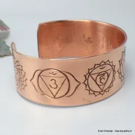 Bracelet tibétain manchette 7 chakras - Bracelets tibétains bouddhistes
