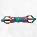 Dorje tibétain serti de pierres - Dordjé, double dorjé (sans cloche)