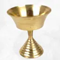 Lampe à beurre tibétaine 8 cm socle cercles - Lampe à beurre bouddhiste