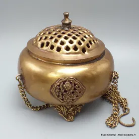 Porte-encens tibétain Encensoir cuivre et laiton - Porte-encens tibétains