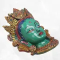 Statuette bouddhiste - Masque Tara Verte 20 cm - Sculpture, tableau, masque mural bouddhiste