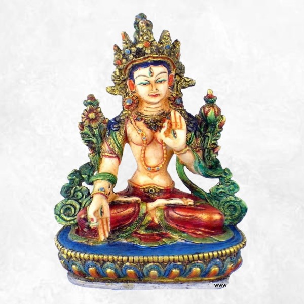 Statuette bouddhiste Tara Blanche peinte à la main Statuettes Bouddhistes STU6
