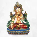 Statuette bouddhiste Tara Blanche peinte à la main - Artisanat Tibétain - Statuettes bouddhistes tibétaines artisanales