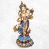 Statue Tara verte sur pied 22 cm 