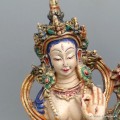Statue Tara verte sur pied 22 cm 