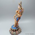 Statue Tara verte sur pied 22 cm 