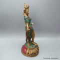 Rare statue Tara en laiton et turquoise 30 cm Statuettes Bouddhistes STATARA20