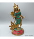 Rare statue Tara en laiton et turquoise 30 cm Statuettes Bouddhistes STATARA20